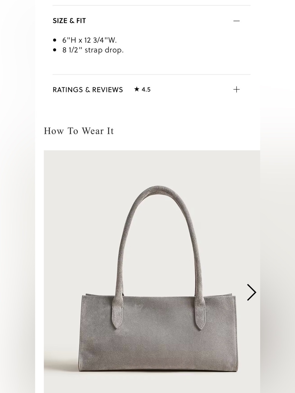 J. Crew Light Gray Suede Shoulder Bag - Picture 2 of 8